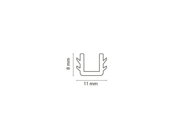 GAMA těsnící profil pro sklo 4 mm 8225 - Image 2