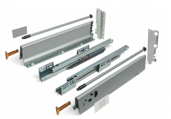 M Box zásuvka 500/160mm střední 1reling ŠEDÁ - DOPRODEJ