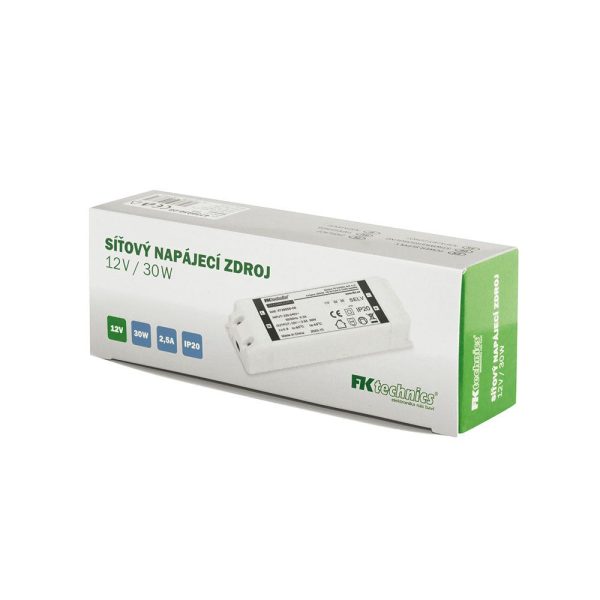 Trafo LED 12V/ 30 W, 2,5A, IP20 se svorkovnicí - Image 2