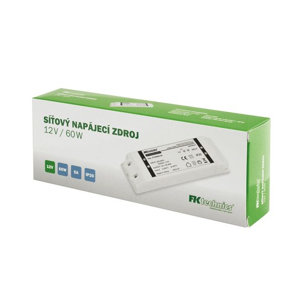Trafo LED 12V/ 60 W, 5A, IP20 se svorkovnicí - Image 2