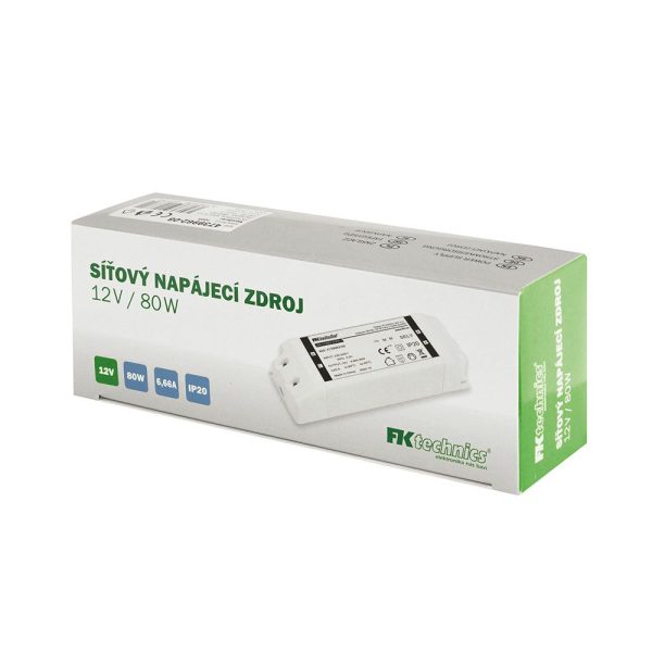 Trafo LED 12V/ 80 W, 6,67A, IP20 se svorkovnicí - Image 2