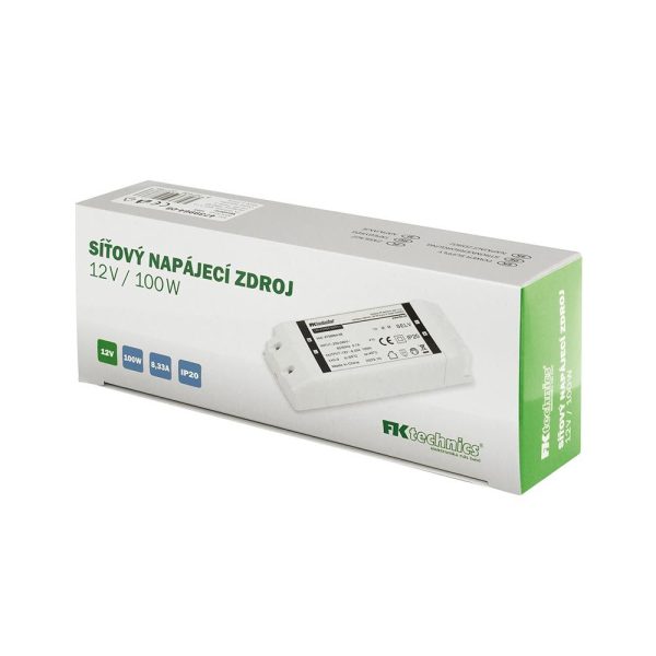 Trafo LED 12V/ 100W, 8,3A, IP20 se svorkovnicí - Image 2